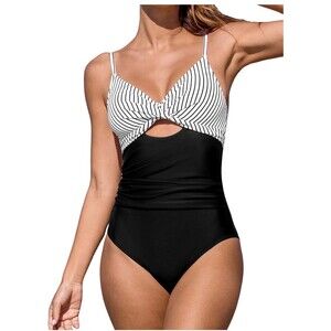 CUPSHE One Piece Swimsuit for Bathing Suits Twist Front Cutout Adjustable NWT